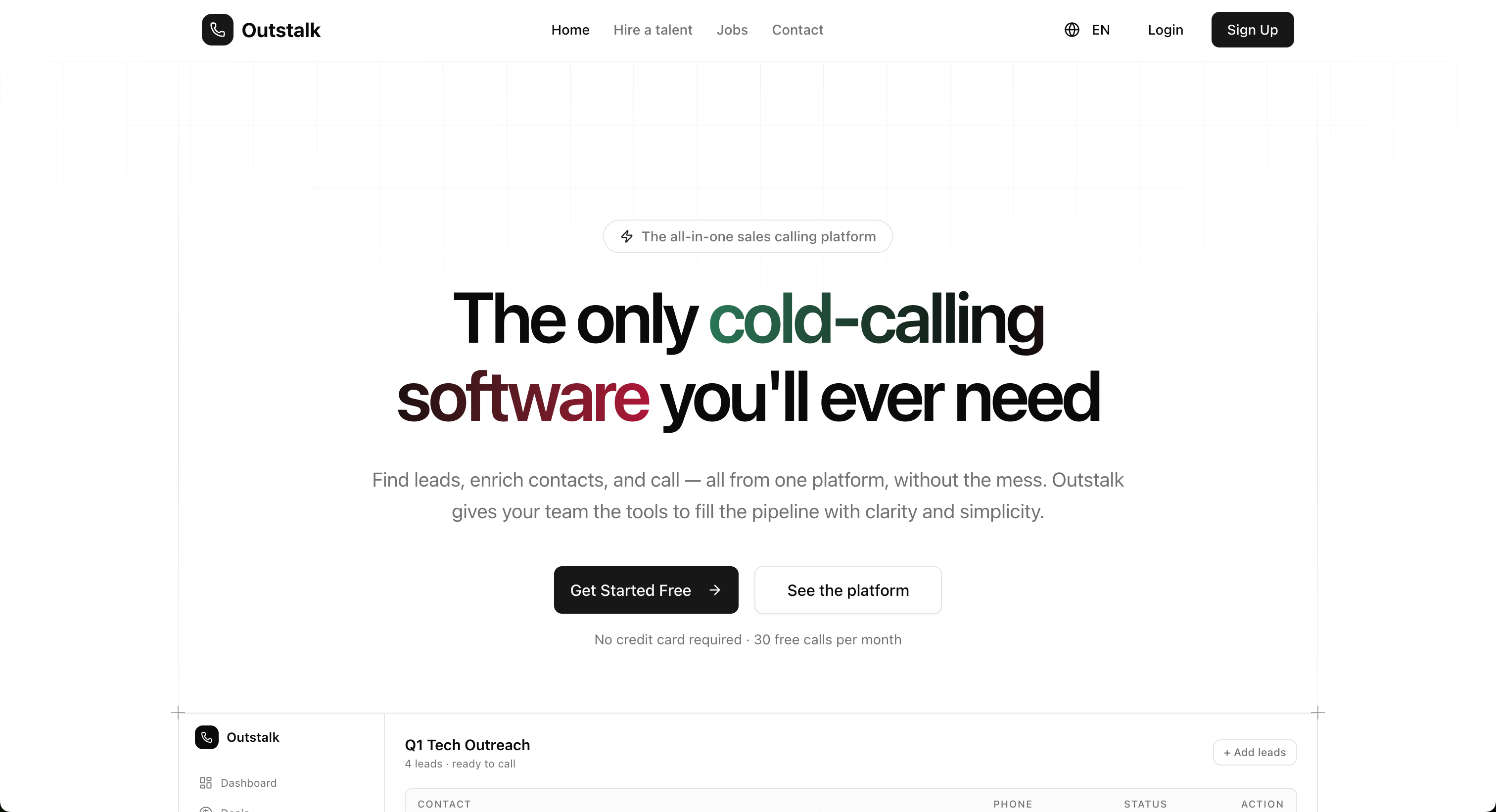 Outstalk website screenshot